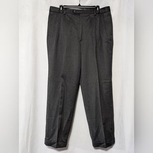 ☘️Mark Shale Pleated Wool Giovanni Tonella Italian Cloth Cuffed Dress Pants 36